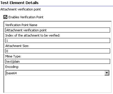 Attachment verification point screen capture