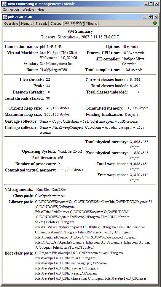  2.  VM Summary   JConsole 