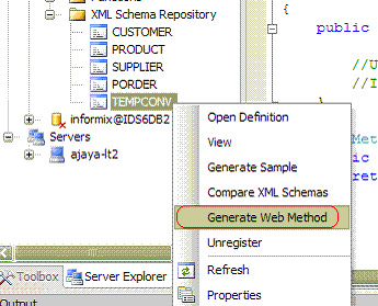  17.  Generate Web Method