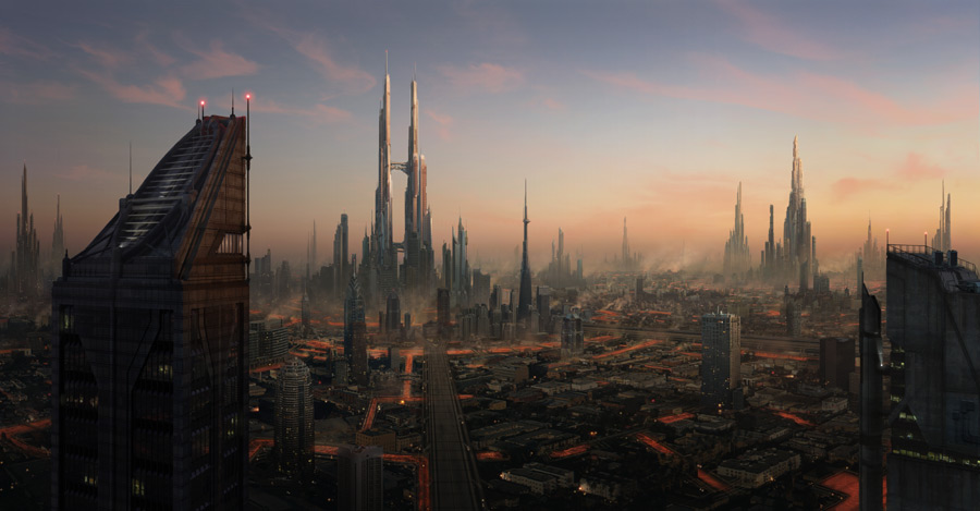 Matte painting: Город Лавы