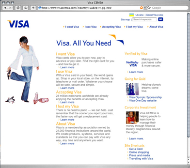 Visa www.visa.com