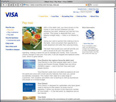 Visa www.visa.com