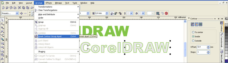 Работа с текстом в Corel Draw