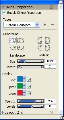   , Divine Proportion tool