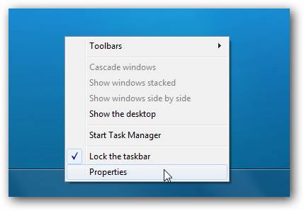 How To Change The Taskbar In Windows Vista