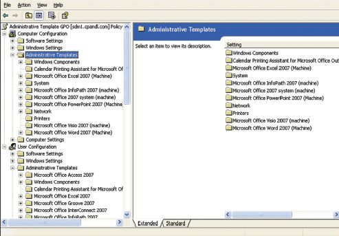 Import Office 2010 Admx Templates