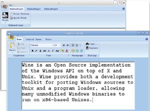     Ribbon Controls   Linux   Wine