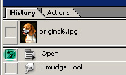      Smudge tool