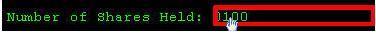 Shares Held Text Highlighted