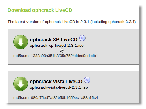 Ophcrack Windows Vista Anleitung