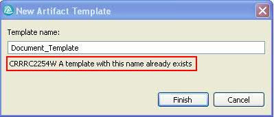  New Artifact Template