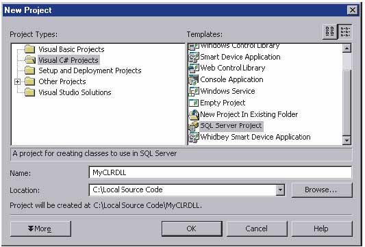 Шаблоны проектов для SQL Server 2005 в Visual Studio 2005