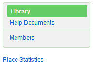 Side navigation showing new Place Statistics link