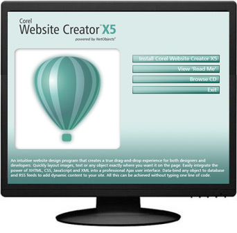 screenshot websitecreator  CorelDRAW X6   