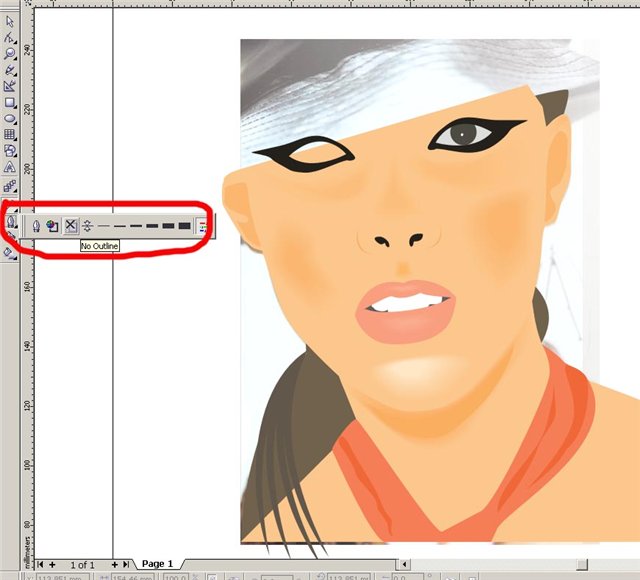 отрисовка при помощи Blend Tool *