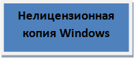 Использование нелицензионной копии ОС Windows