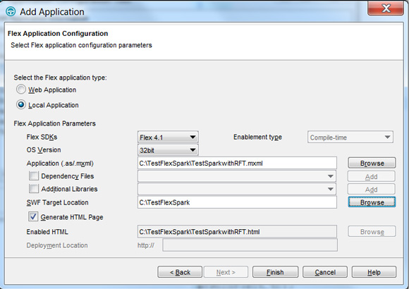  4.  Add Application     Flex-