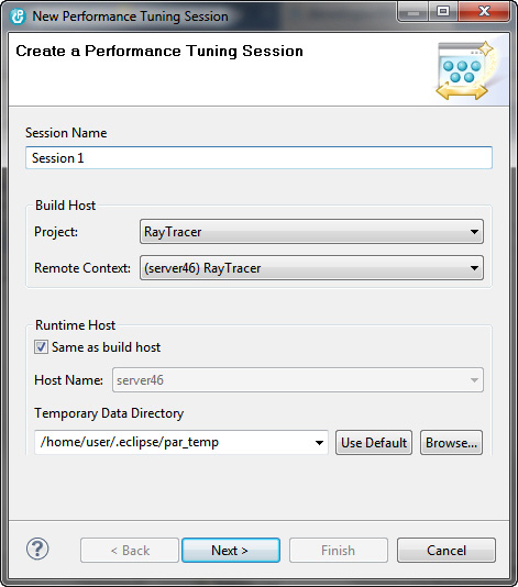 7.  New Performance Tuning Session,  