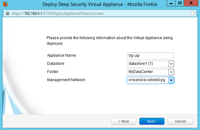     Deep Security Virtual Appliance