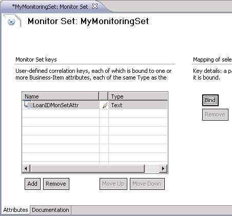 Bind an attribute to a key