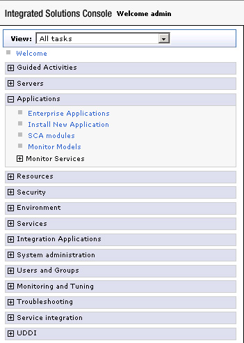 Integration Developer administrative console