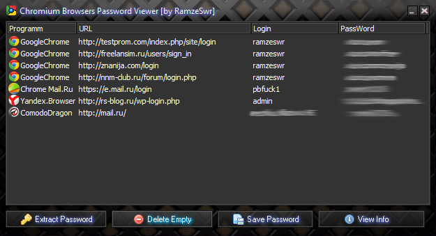  Chromium Browsers Password Viewer 1.0