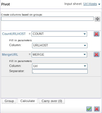 Image shows final Pivot calculation parameters