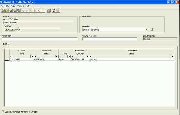 The figure describes Creating Table Map