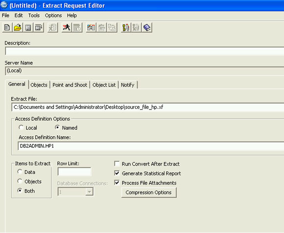 The figure describes Extracting the data from source