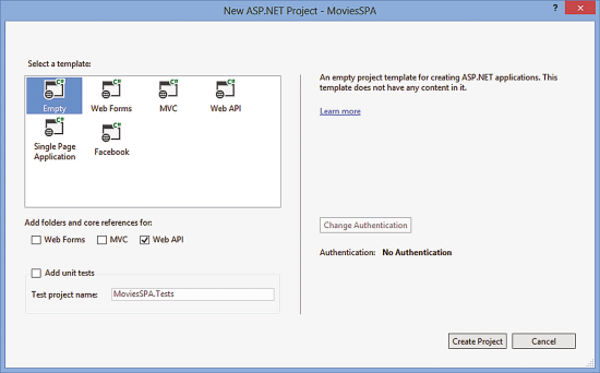   ASP.NET-  Visual Studio 2013