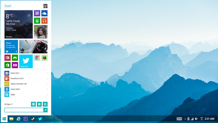 Концепция интерфейса Windows 8