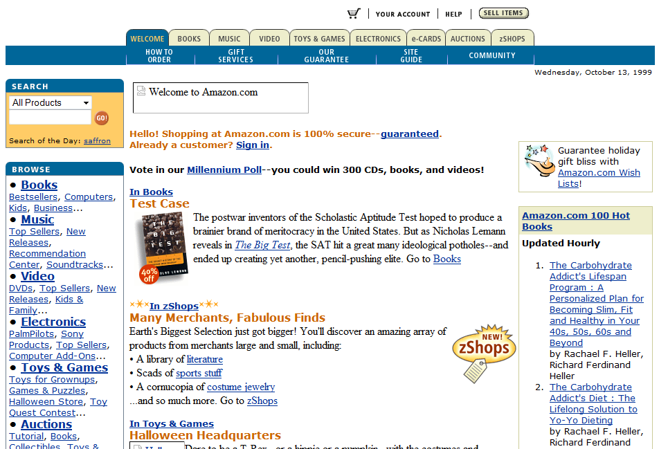 Amazon.com  1999 