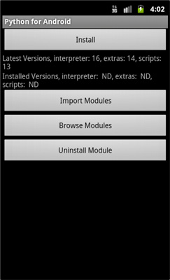 Imaging showing the primary Python installation screen