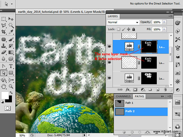 Earth Day Clouds Text Effect. Green Planet beatuful Photo Manipulation with the realistic clouds around.