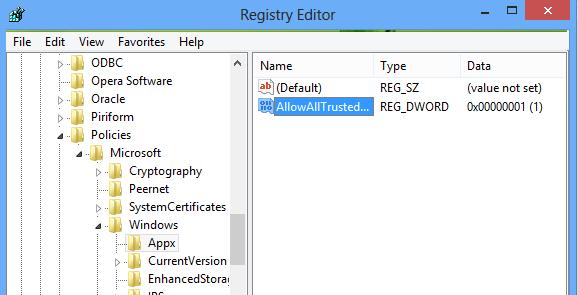    AllowAllTrustedApps