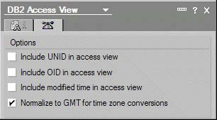 Рис. 2.4. Закладка Advanced окна DB2 Access View