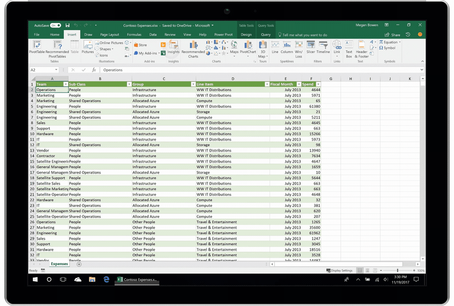 Excel будет предоставлять средства автоматического анализа.