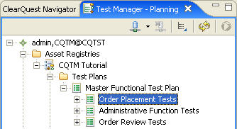 ClearQuest поддерживает иерархические планы тестирования для более удобного планирования тестирования и организации наборов тестовых данных