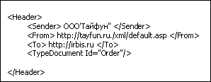 структура заголовка XMLдокумента