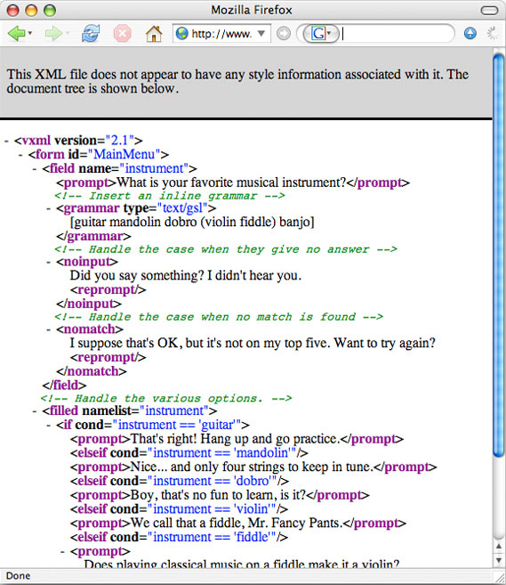  4.  VoiceXML,  VXML