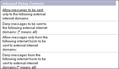 SMTP Inbound Relay Controls