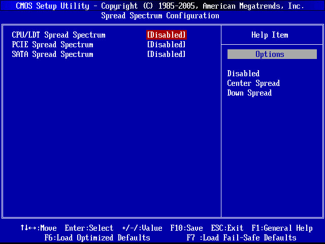 Bios Spread Spectrum