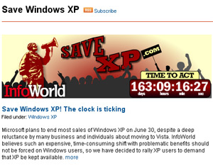 Фрагмент скриншота сайта Save Windows XP