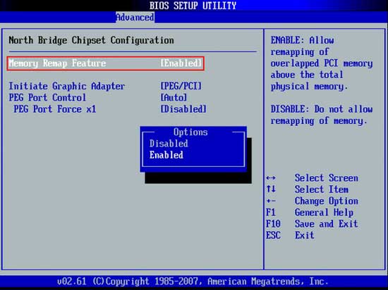  "Memory Remapping"    Asus X38