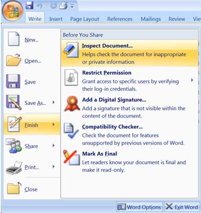  Microsoft Word 2007   (Finish)   
