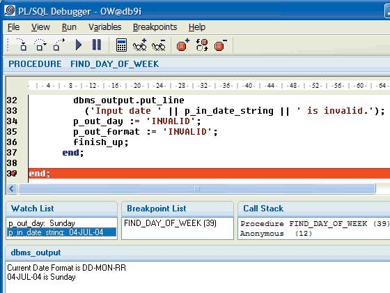 PL/SQL Debugger (Keep Tool)